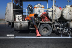 اجرای بیش از یکهزار و۵۰۰ کیلومتر خط کشی در طول محورهای خوزستان