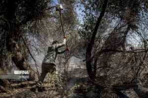 آتش‌سوزی جنگل‌ خسرج حمیدیه مهار شد