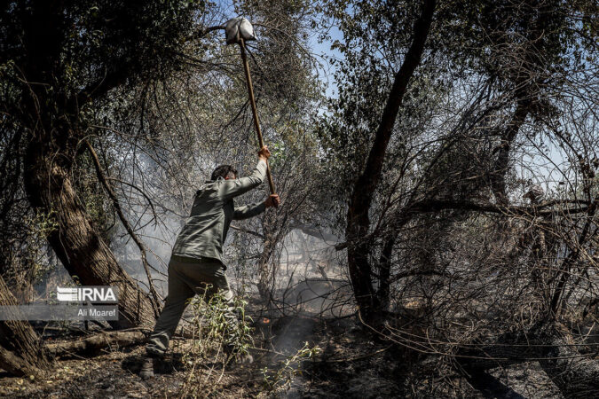 آتش‌سوزی جنگل‌ خسرج حمیدیه مهار شد